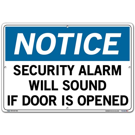 Vestil Aluminum Sign, 12-1/2" Height, 18-1/2" Width, Aluminum, Rectangle, English SI-N-51-D-AL-080